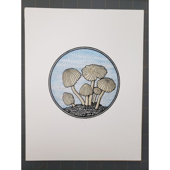 Larry Kissick Pair of Mushroom Numbered Prints Canadian Artist Signed 1982 - Picture 4 of 6